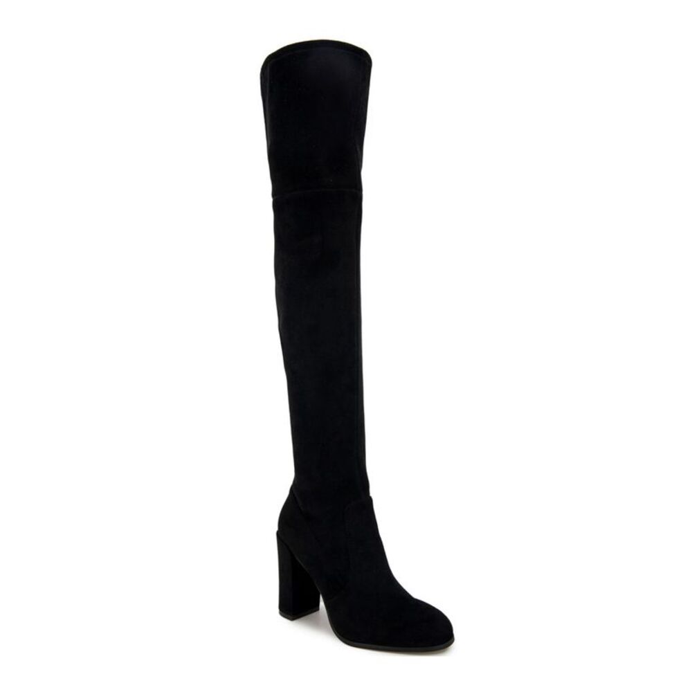 KENNETH COLE NEW YORK Womens Black InHalf Zip Justin Toe Block Heel Boots 5.5 M